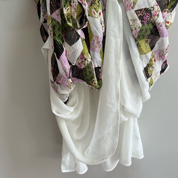 NWT J. Crew Lurex® Metallic Threads Chiffon Midi in Patchwork Print,  size 2 - Picture 7 of 12